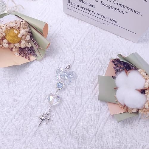 1-4PCS Cute Phone Charms Aesthetic Y2K Cell Phone Charms Strap Strawberry Butterfly Star PhoneCharm Y2K Accessories for Bag Keychain Airpods Camera Pendants Decor thumbnail 2