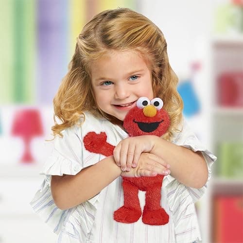 SESAME STREET Friends 8-inch Elmo Sustainable Plush Stuffed Animal, Kids Toys for Ages 18 Month by Just Play thumbnail 2