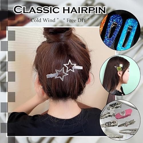 EnixwH 24 Pièces Barettes Cheveux Femme Argent Epingle Cheveux Femme Metal Hair Clip Géométrique, Barrettes Enfants Fille Antidérapante pour Les Fêtes, Les Mariages, Les Tenues De Tous Les Jours thumbnail 4