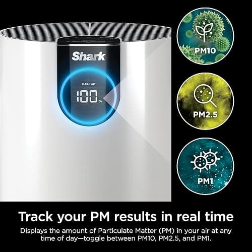 Shark Air Purifiers for Bedroom, Office, Dorm, Small Room, HEPA Air Filter, Odor Eliminator, Covers Up To 500 SQ FT, Air Filtration Removes Smoke, Dust, Allergens, Pet Dander, and Pollutants, HP102 - 500 sq. ft. thumbnail 10