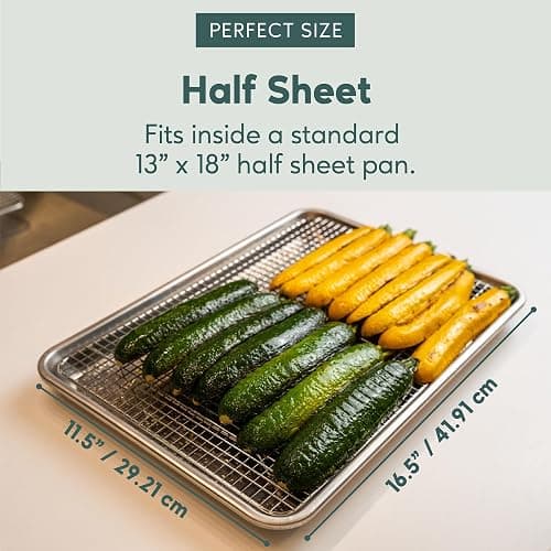 Ultra Cuisine Heavy Duty Cooling Rack for Cooking and Baking - Professional Grade Premium100% Stainless Steel Baking Rack & Wire Cooling Mesh for Roasting & Grilling - Dishwasher Safe - 11.5" x 16.5" thumbnail 2