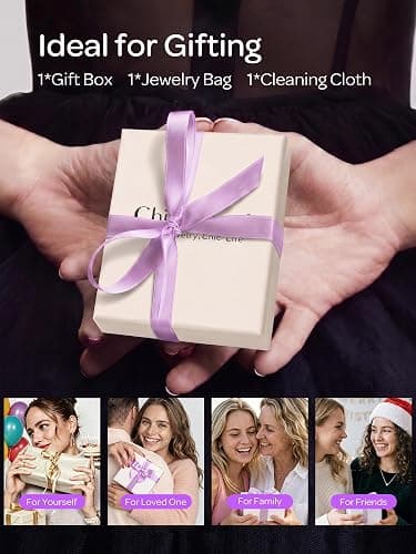 ChicSilver 925 Sterling Silver Huggie Earrings for Women 14K Gold Plated Silver Hoop Earrings for Women Hypoallergenic Small Cubic Zirconia Huggie Earring (6/8/10/12/14/16/18/20mm) thumbnail 9