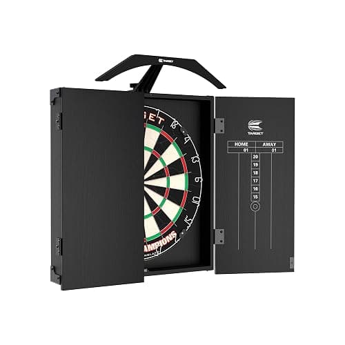 Target Darts Arc Dartboard Lighting System Home Cabinet Set - Includes World Champions Dartboard and 2 Sets of Darts, Black thumbnail 3