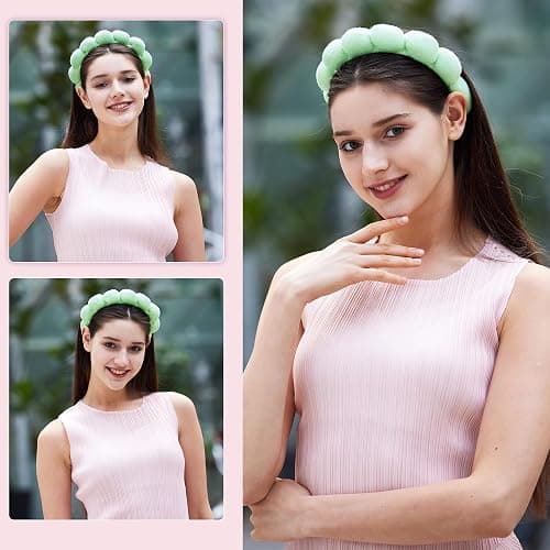 Ztomine Headbands for Women - Spa Headband and Wristband Set - Headband for Washing Face,Facial Mask,Makeup and Skin Care,Gifts for Women and Teen Girl Gifts Trendy Stuff thumbnail 5