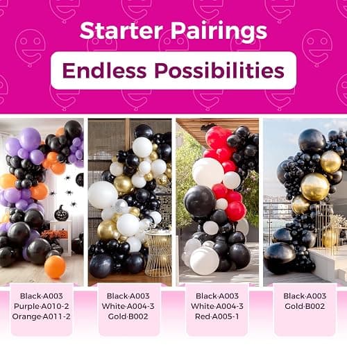 Bezente Black Balloons Latex Party Balloons - 100 Pack 12 inch Round Helium Balloons for New Years Black Themed Graduation Birthday Halloween Party Backdrop Prom Send off Decorations 2026 thumbnail 5