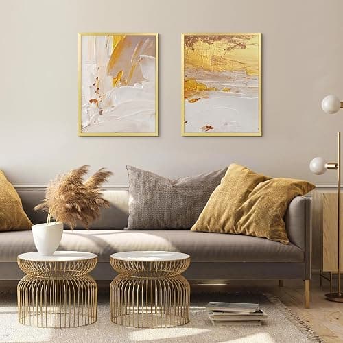 upsimples 18x24 Picture Frame, Display Pictures 16x20 with Mat or 18 x 24 Without, Wall Hanging Poster Frames, Gold, 1 Pack thumbnail 2