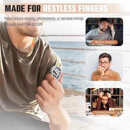 Fidget Spinners Toys for Adults Metal Figette Bike Chain Pain Stim ADHD Teens Cool Gadgets Desk Offices Gift Anxiety Relief Items Stress Tool Sensory Spiky Autism Toy Valentines Day Gift for Teen Boy thumbnail 6