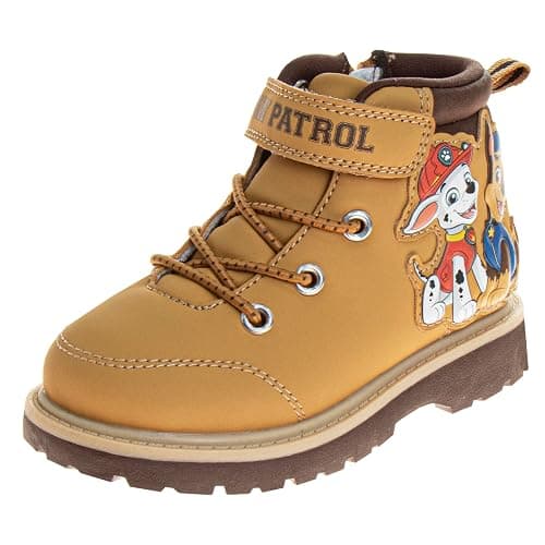 Josmo Character Kids Frozen Minnie Mouse Cars Paw Patrol SpiderMan Boots for Boys Girls Workboot Construction Boot Trekking Walking Hiking Climbing for Kid Size 7-10 Toddler / 11-12 Little Kid - Image 1