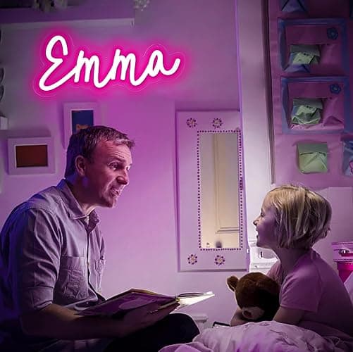 ATTNEON Emma Neon Sign for Wall Decor, LED Name Light for Kids Bedroom, Birthday Party Decor, Size 11.8 * 5.1 inches(JTLD015-8) thumbnail 7
