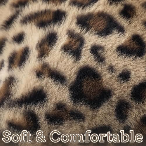 Fumete 2 Pcs 16 Inch Leopard Print Star Pillow Cheetah Throw Pillows Faux Fur Plush Star Room Decor 3D Throw Stuffed Cushion Vintage Decorative Decoration for Bedroom Sofa Chair thumbnail 3