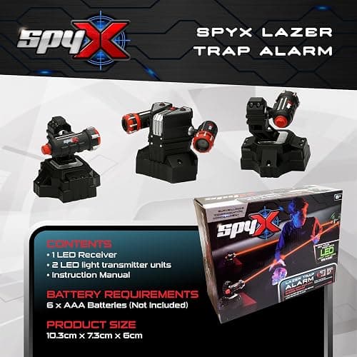 SpyX / Lazer Trap Alarm – Safe Laser Alarm Toy for Spy Kids to Protect Stuffs. Invisible Infrared Beam Spy Gadget for Kids. Motion Sensor/Detector Toy for Boys & Girls thumbnail 5