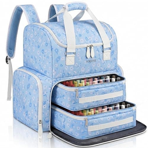 YOREPEK Extra Large Nail Polish Organizer Case Backpack Holds 96 to 100+ Bottles(15ml/0.5 fl.oz) UV Nail Lamp,Nail Organizers and Storage with 2 Removable Pouches Fits Nail Stuff,Gift for Manicurist - Image 1
