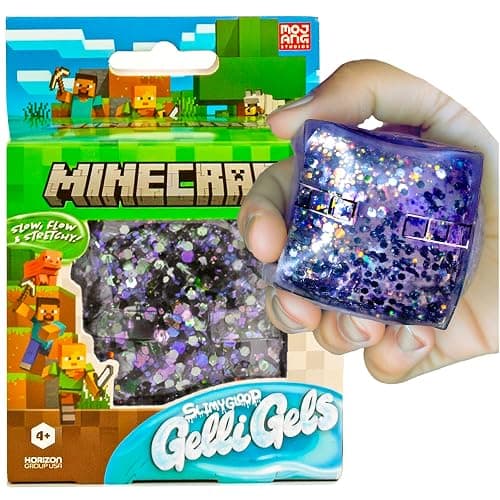 Minecraft SLIMYGLOOP® Gelli Gels Enderman, Purple Slow-Flow Glitter Squishy Sensory Toy, Squeeze Stress Toy for Kids & Teens, Satisfying Sugar Squish Fidget - Image 1