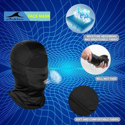 Achiou Ski Mask for Men Women, Balaclava Face Cover, Shiesty Mask UV Protector Lightweight for Motorcycle Snowboard thumbnail 2