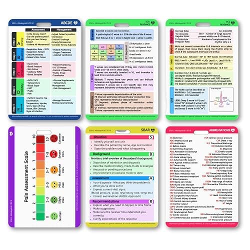 Medical Nursing Reference Card Set, Healthcare References for Students, Nursing Reference Notes, Nursing Cards, Clinical Badge Cards, Educational thumbnail 4