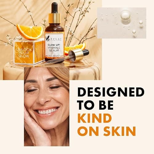 Eclat Skincare Vitamin C Face Serum - Skin Care for Dark Spots, Vitamin C Serum with Hyaluronic Acid, Ferulic Acid, & Vit E - Anti Aging and Skin Brightening, Vit C Face Care 1 Fl Oz thumbnail 7