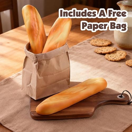 Anboor 3 Pcs Long Bread Squishy Artificial Fake Baguette Squish Toys Scented Soft Slow Rising Toy Food Pretend Play Prop Kitchen Kids thumbnail 4