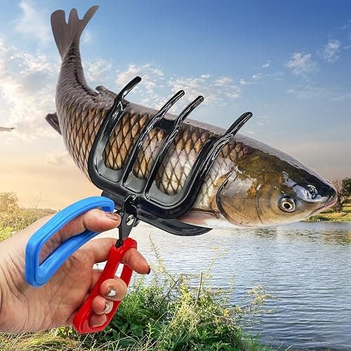 Mirfane 3 Claw Fish Gripper, 2026 Upgraded Metal Fishing Pliers Gripper, Multifuctional Fish Grippers for Fishing, Fish Grabber Tool for Most Freshwater Fish and Crab thumbnail 6