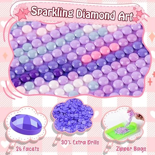 IPISSOI Watercolor Two Pink Cherry with Bow Diamond Painting Art Kit for Adults DIY Diamond Art Painting for Beginners Full Drill Round Gem Art Painting for Crafts Home Wall Decor 12x16 Inch thumbnail 3