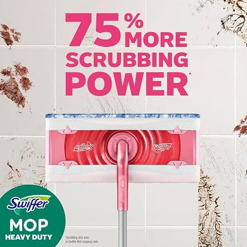 Swiffer Sweep and Mop Deluxe, Limited Edition Pink Wicked: for Good, 2-in-1 Floor Mopping and Sweeping Kit, 1 Sweeper Device, 5 Heavy Duty Dry Sweeping Cloths, 3 Heavy Duty Wet Mopping Cloths thumbnail 10