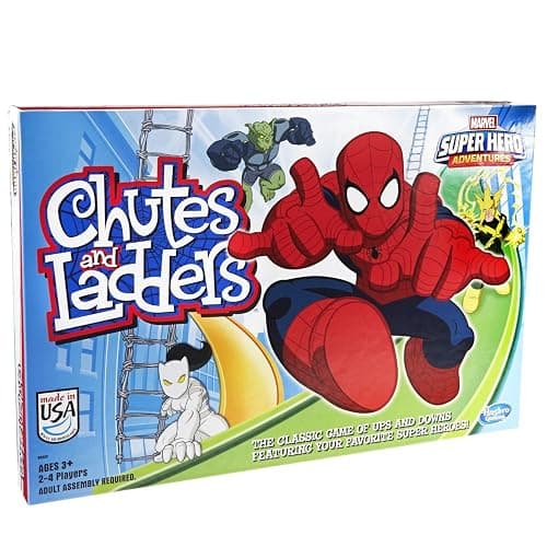 Hasbro Gaming Chutes and Ladders: Marvel Spider-Man Edition Board Game for Kids 2-4 Players, Preschool Games, Ages 3 and Up (Amazon Exclusive) thumbnail 4
