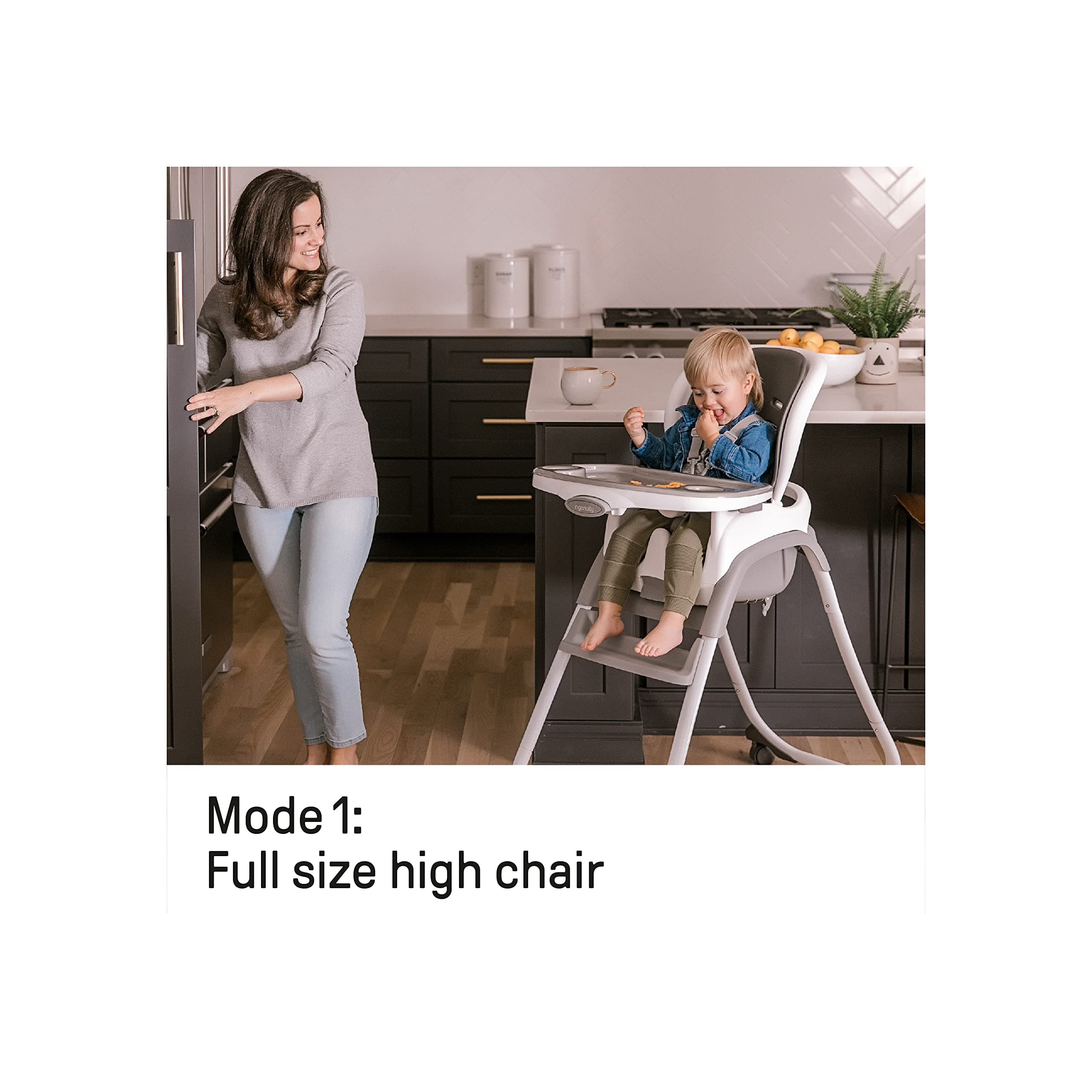 Ingenuity SmartClean Trio Elite 3-in-1 Convertible Baby High Chair, Toddler Chair, and Dining Booster Seat - Slate - Trio Elite Slate thumbnail 4