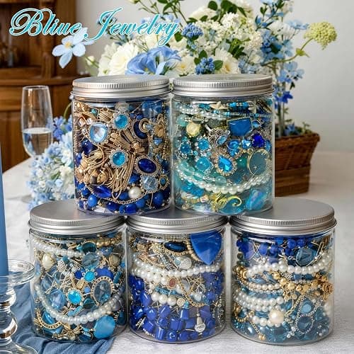SMUOBT Mystery Jewelry Jar Bundle - 40-45 Piece Surprise Jewelry Box for Women,Gift Set (Necklace, Earrings, Rings,Kracelet,Keychain, Hair Clip) - Unique Birthday Gift for Her, thumbnail 2