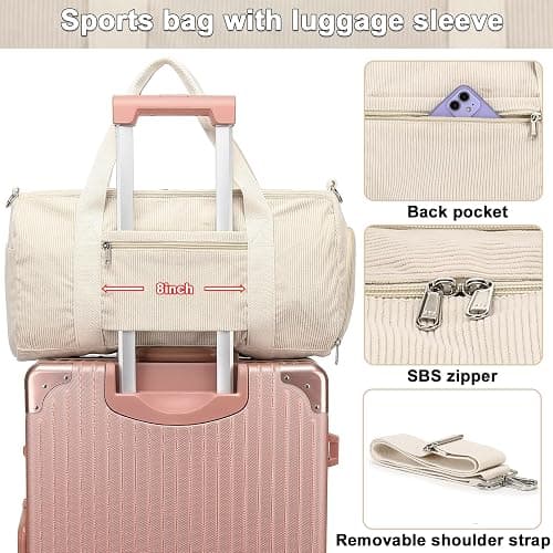 BLUBOON Duffle Bag Girls Kids Cute Gym Bag with Shoes Compartment & Wet Separation Waterproof Sports Overnight Travel Bag thumbnail 2