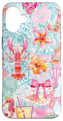 Super Cute Pastel Summer Coquette Collage Scrapbook Case for iPhone 16 Plus - Image 1