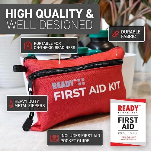 Ready First Aid 107 Piece First Aid Kit - Camping, First Aid Kit, Camping Essentials, Hiking, Home Essentials, Car Emergency Kit, Hiking Gear, First Aid Kit Travel, Car Essentials, Survival Stuff thumbnail 2