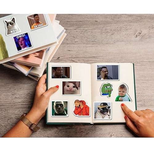 FALIMITLESS Funny Meme Stickers Pack – 24 Sheets (200+ pcs) Waterproof Vinyl Stickers for Laptop, Water Bottles, Journals, Phone Case – Cool Gifts for Teens, Kids, Adults thumbnail 6