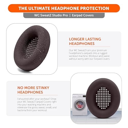 WC SweatZ Studio Pro - Patented Protective Silicone Earpad Covers for Beats Studio Pro Made by Wicked Cushions | Sweatproof & Easily Washable | Brown thumbnail 5