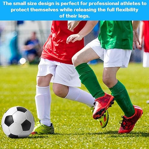 1 Pair Mini Shin Guards Soccer, Lightweight Small Shin Pads, for Youth & Adults, Mini Shinguards for Indoor Outdoor Football Soccer Training Protective Equipment (Black) thumbnail 6