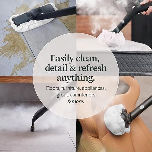 Dupray Neat Steam Cleaner with 17-Piece Kit – Powerful, chemical-free cleaning for floors, cars, tiles, upholstery, kitchen appliances, grout, and more. *Kills 99.9% of Bacteria & Viruses thumbnail 5