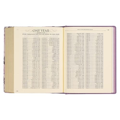 KJV Holy Bible, Note-taking Bible, Faux Leather Hardcover - King James Version, Purple Floral Printed (KJV Note-taking Editions) thumbnail 8