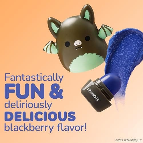 Lip Smacker Squishmallows Moisturizing Lip Balm, Fun Soft Squishy Collectible Top, Blackberry Flavored Hydration - Aldous thumbnail 2