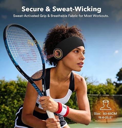 MUSICOZY Sleep Headphones Headband Bluetooth 5.4 Cool for Sleep & Sport | Comfortable Wireless Headband Earphones W/ Ultra-Thin Speakers. Perfect For Side Sleepers, Yoga, Travel & Relax. Great Gift thumbnail 4