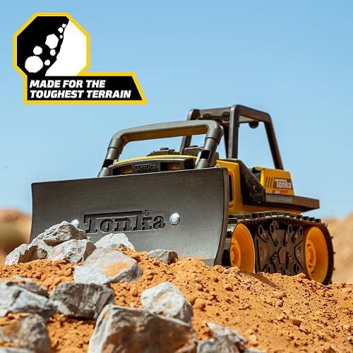 Tonka Steel Classics Bulldozer - Made with Steel & Sturdy Plastic, Yellow Toy Construction Truck, Boys and Girls, Kids, Toddlers, Ages 3+ thumbnail 8