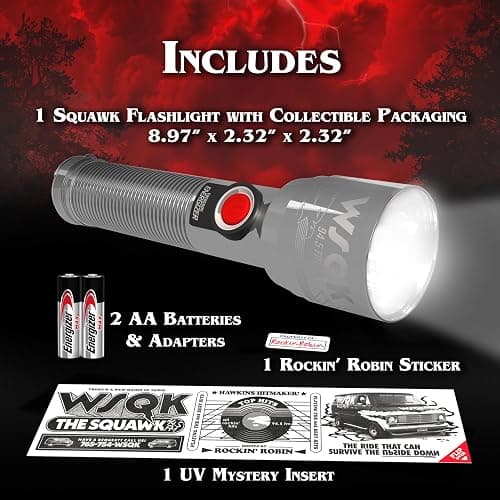 Energizer Stranger Things Squawk Retro LED Flashlight, Water Resistant and Drop Tested Camping Flashlight, Limited Edition, 250 Lumens thumbnail 7