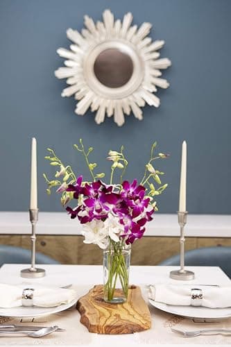 KaBloom PRIME NEXT DAY DELIVERY - Summer Collection - Exotic Opal Orchid Bouquet of Purple and White Orchids with Vase.Gift for Birthday, Anniversary, Valentine, Mother’s Day Fresh Flowers thumbnail 4