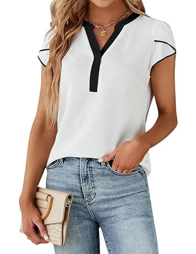 Blooming Jelly Button Down Shirts, Dressy Casual Tops - Image 1