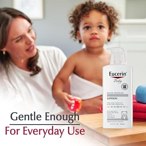 Eucerin Baby Body Lotion, Hypoallergenic and Fragrance Free Baby Lotion with Pro-Vitamin B5 and Shea Butter, 13.5 Fl Oz Bottle thumbnail 7