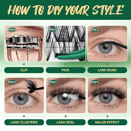Lash Clusters 96pcs Individual Lashes Y01 D Curl 14mm Eyelash Clusters KEYYOU Volume Wispy Lash Extension Soft&Comfortable Easy DIY at Home(Y01,D-14mm) thumbnail 8
