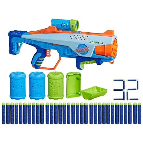 Elite Junior Rookie Pack, Easy Play Toy Foam Blaster, 32 Nerf Elite Darts, 4 Targets, Nerf Blasters for Kids Outdoor Games, Ages 6 & Up (Amazon Exclusive) - Image 1