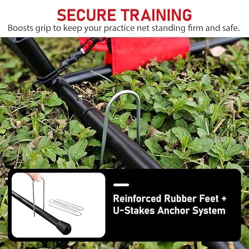 ZONLOLO 6x6ft Portable Baseball & Softball Net for Hitting，Pitching, Batting and Throwing, with Sturdy Bow Frame,Batting Tee, Ball Caddy and Strike Zone, Middel Size, Great for Kids! thumbnail 5