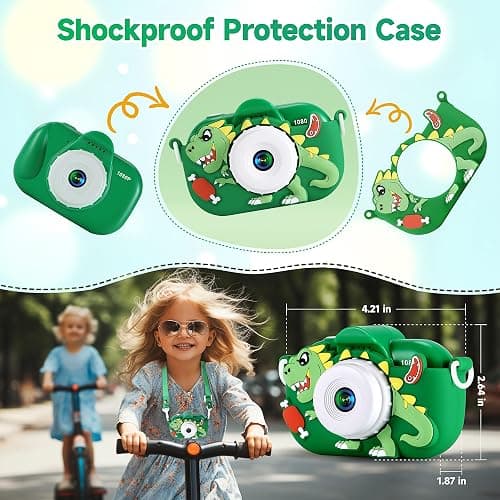 Kids Camera Boys Toys for 3 4 5 6 7 8 9 Years Old Boys, 48MP Dual Lens Kids Digital Camera Christmas Birthday Gifts, 1080P HD Video Selfie Toddler Camera with 32G SD Card thumbnail 6