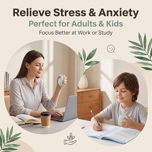 Coconut Oil Squishy Blue Stress Relief Toy Formable No-Rebound Stress Ball | Sensory Toy for Calming Anxiety Relief, The Perfect Gift for Family and Friends Ideal for Studying, Work Focus and Relaxation thumbnail 2