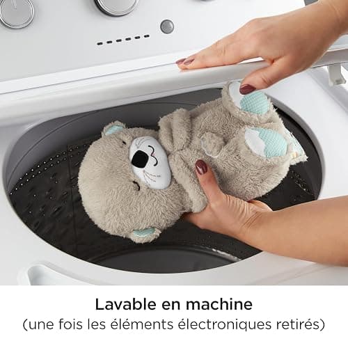 Fisher-Price Ma Loutre Câlins Bonne Nuit, Peluche pour bébé | Machine sonore portable, mouvement de respiration, jusqu'à 30 min de musique et lumières, nouveau-nés 0+ mois, FXC66 thumbnail 5