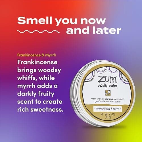 Zum Indigo Wild Body Balm - Body Moisturizer for Women & Men - Includes Goat's Milk, Shea Butter & More - Natural Skin Moisturizer - Frankincense & Myrrh - 2.5 oz thumbnail 3