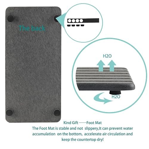 NiuYichee 2 PCS Water Absorbent Diatomite Coasters Rectangle, Grooved Design, Water Absorbing Stone Used for Hand Soaps & Plants & toiletries in The Modern Home thumbnail 5